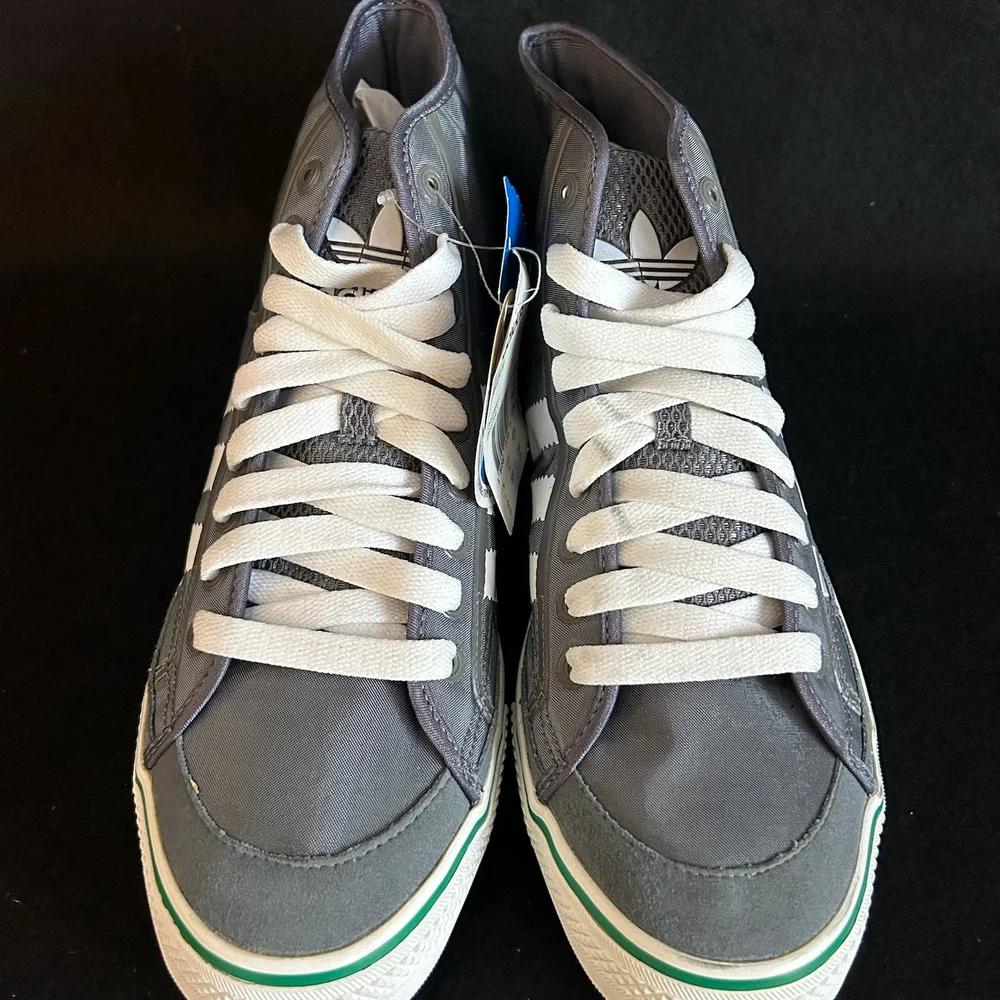 Adidas Nizza Hi Ortholite G43915 Nylon‎ Metallic Gray Sneakers